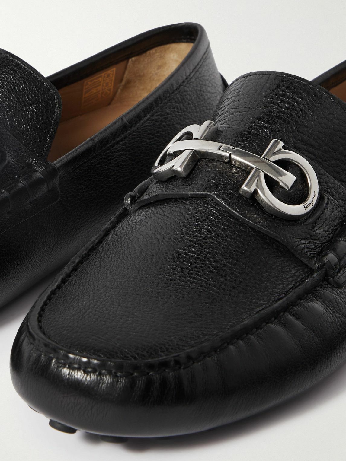 Salvatore Ferragamo o1s1rm1125 Leather Loafers in Black Size US 12 / EU 45 - 6 Thumbnail