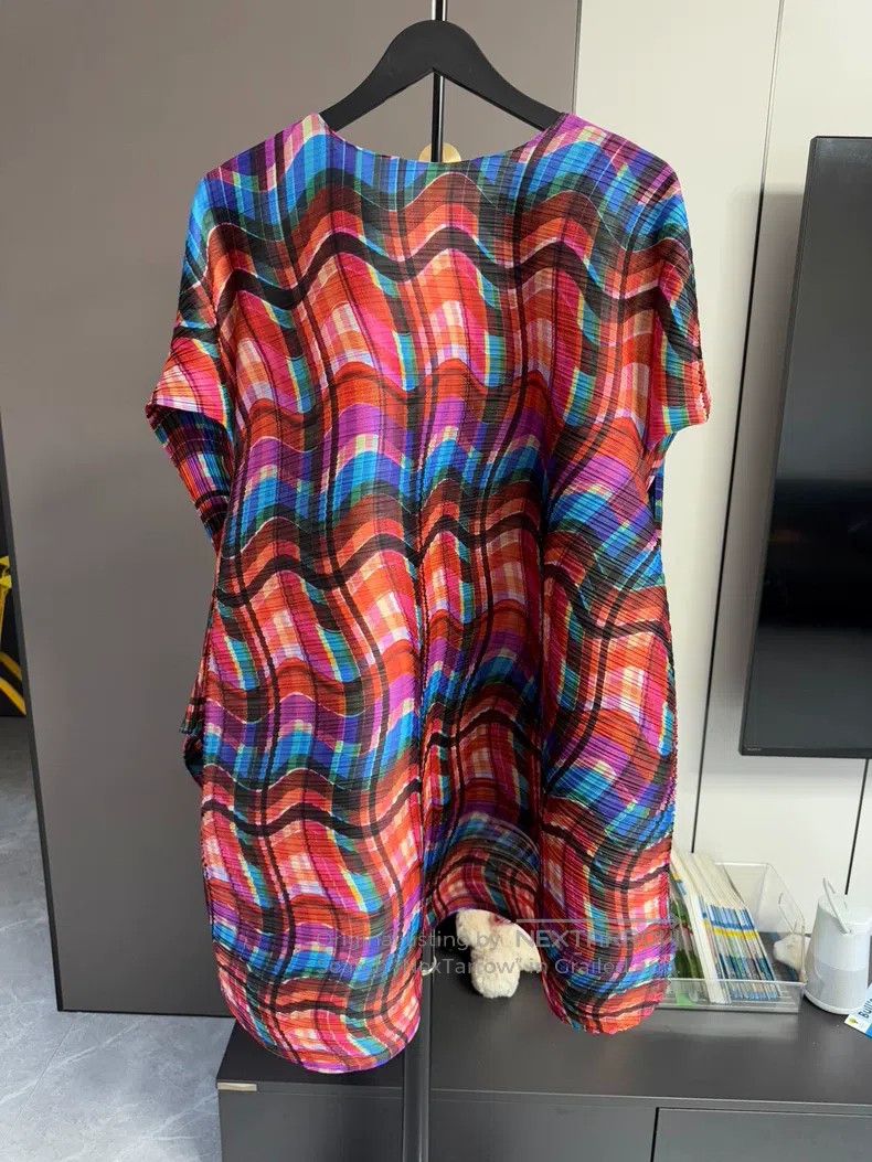 Issey Miyake Issey Miyake Rainbow Spring Ruffled Long Top Size L / US 10 / IT 46 - 2 Thumbnail