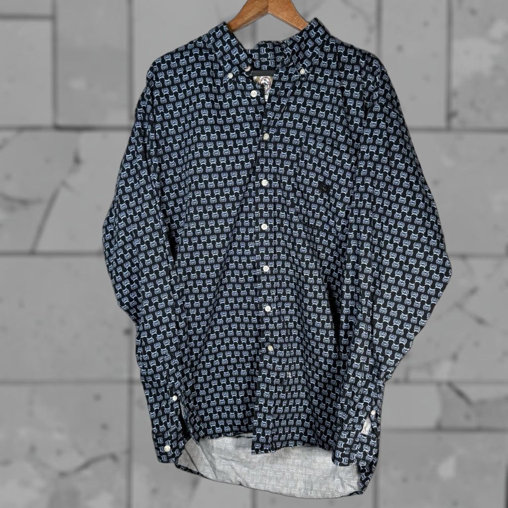 Vintage Cinch Western Long Sleeve Button-Down Shirt XL Mens Blue 100% Cotton Size US XL / EU 56 / 4 - 1 Thumbnail