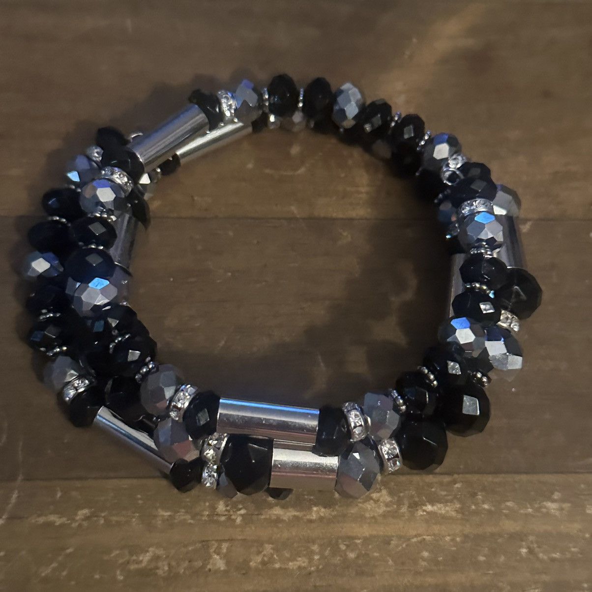 Other Black and silver beaded wrap bracelet Size ONE SIZE - 3 Thumbnail