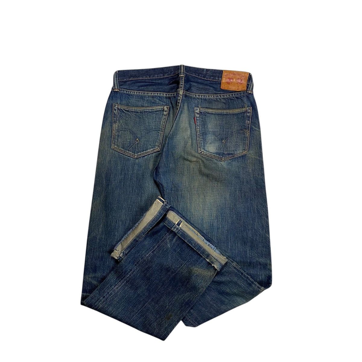 Full Count & Co. Fullcount & Co. Lot 1101 Faded Distress Denim Selvedge Pants Size US 33 - 5 Thumbnail