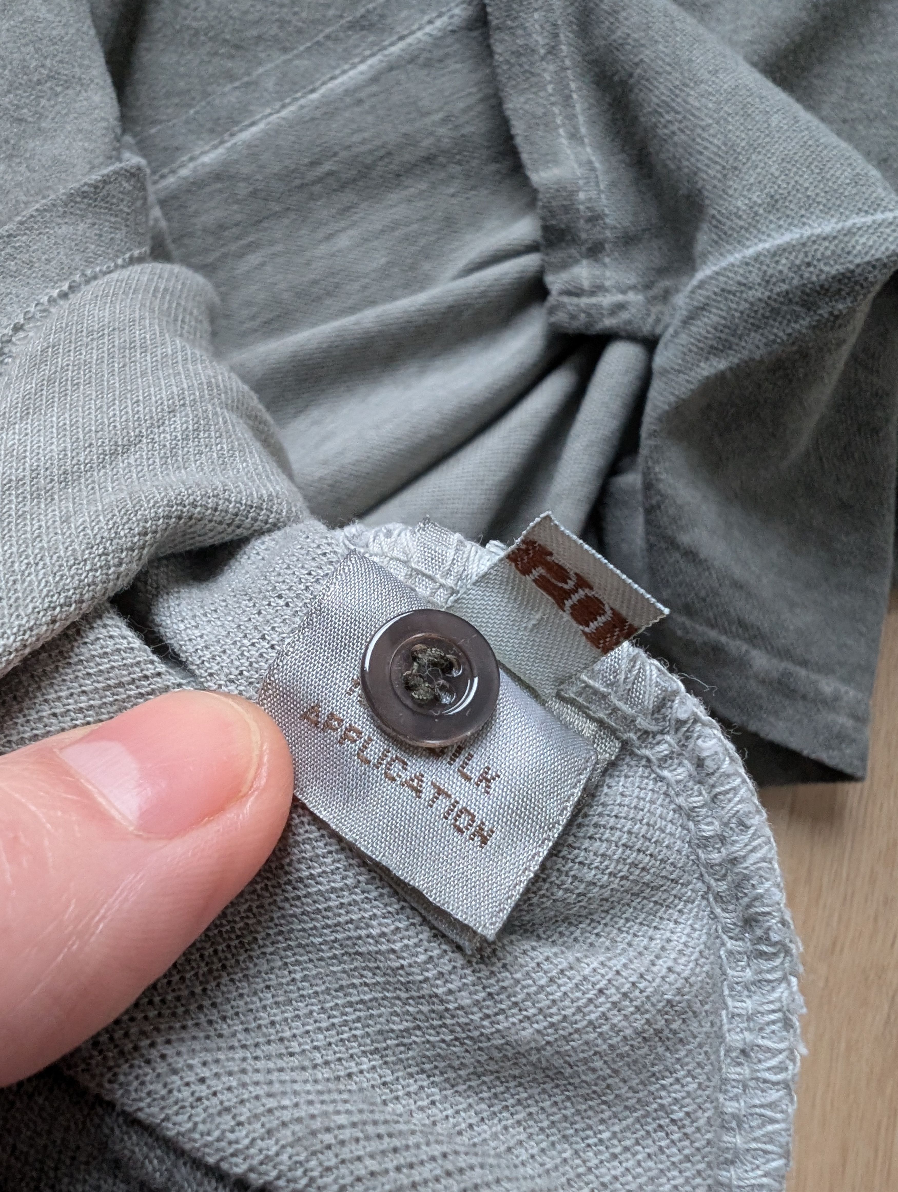 Other Kangra Men's Classic Grey Faded Polo Luxury Shirt Italy Size US L / EU 52-54 / 3 - 8 Thumbnail
