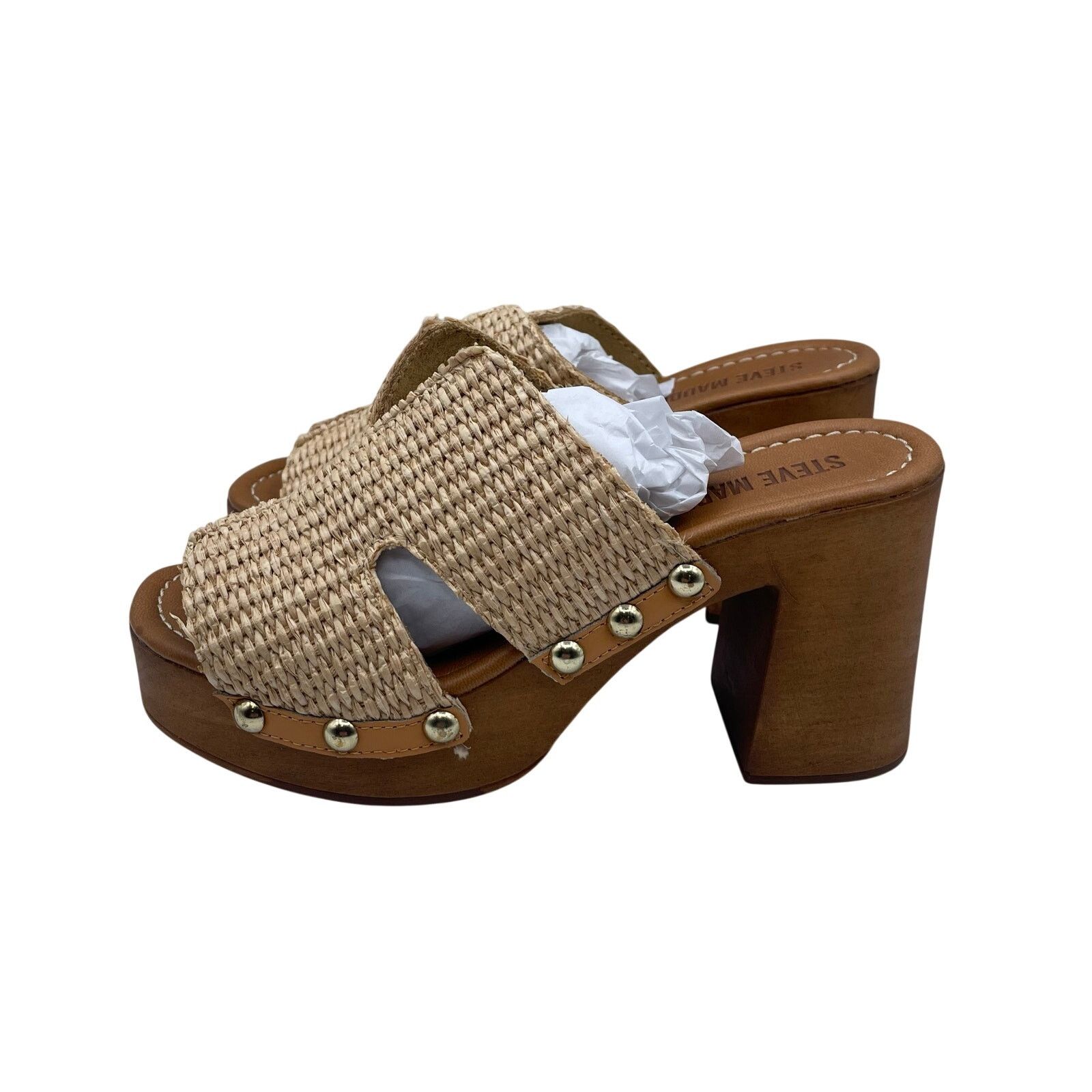 Steve Madden Steve Madden SunKissed Raffia Sandals Block Heels Italy 6 Size US 6 / IT 36 - 2 Thumbnail