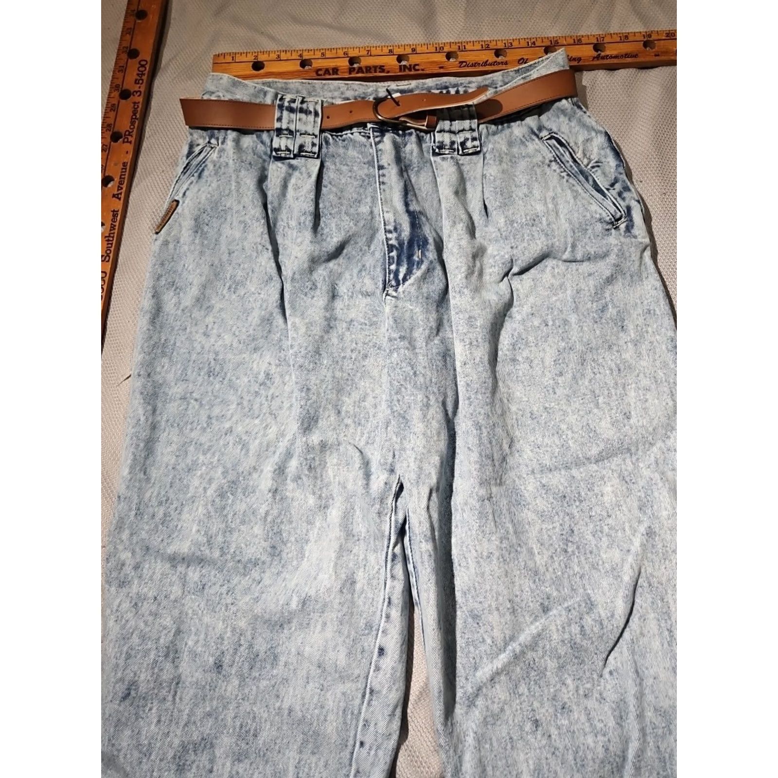 Vintage VINTAGE PS Gitano Jeans Womens Sz 18 Short Blue Acid Wash High Rise Taper Bareback Ladies Jeans 80s 90s Retro Hip Hop Logo City Size 40" / US 18 - 3 Thumbnail