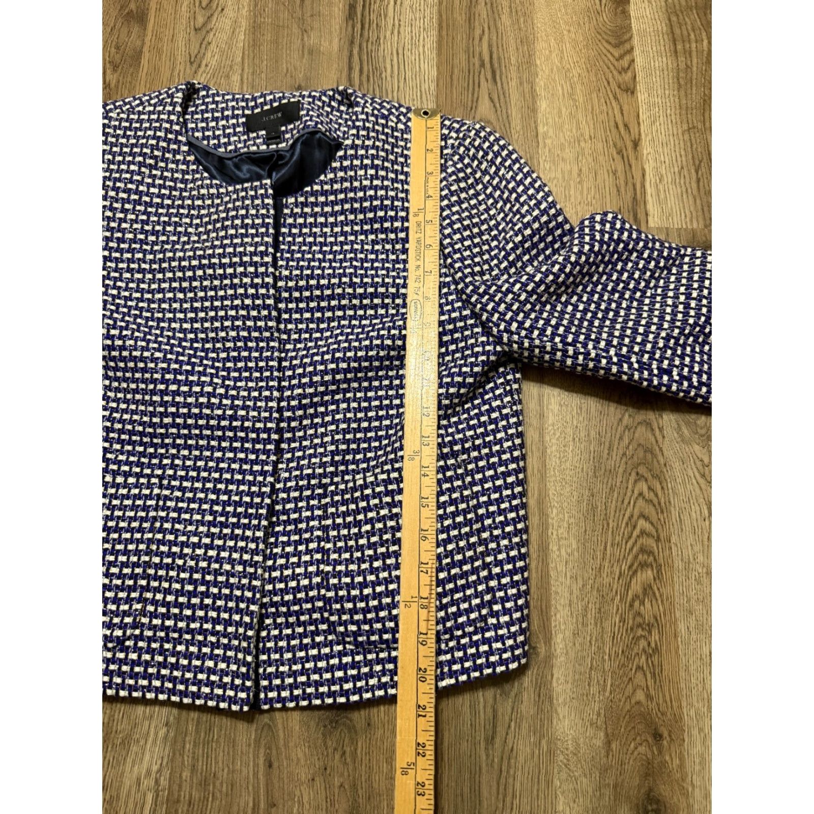J.Crew VINTAGE J.CREW Jacket? No, Vintage not applicable. J.CREW Jacket Women's 12 Brown Black Pink Sparkle Blazer Long Sleeve Button Up Size XL / US 12-14 / IT 48-50 - 7 Thumbnail