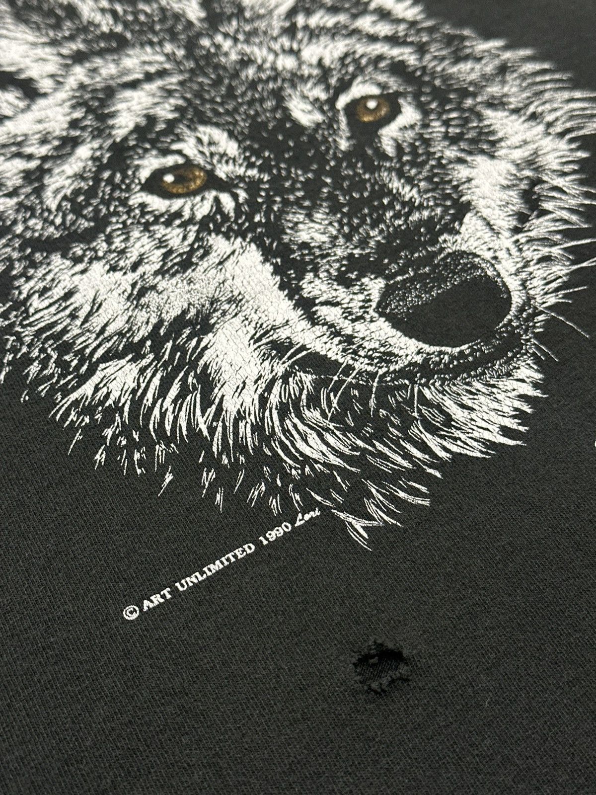 Fruit Of The Loom Vintage 90s Wolf Paw Print Single Stitch Tshirt XXL Black Size US XXL / EU 58 / 5 - 9 Thumbnail