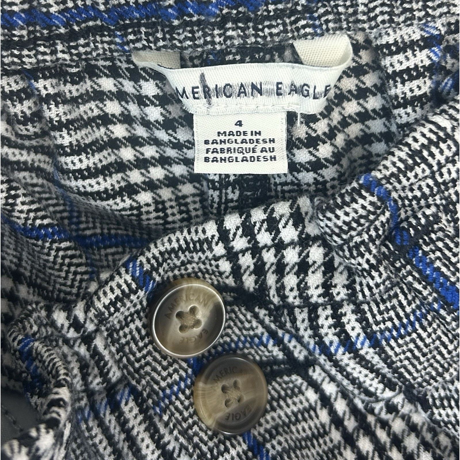 American Eagle Outfitters American Eagle Shorts Womens Size 4 Houndstooth Plaid Size 27" / US 4 / IT 40 - 3 Thumbnail