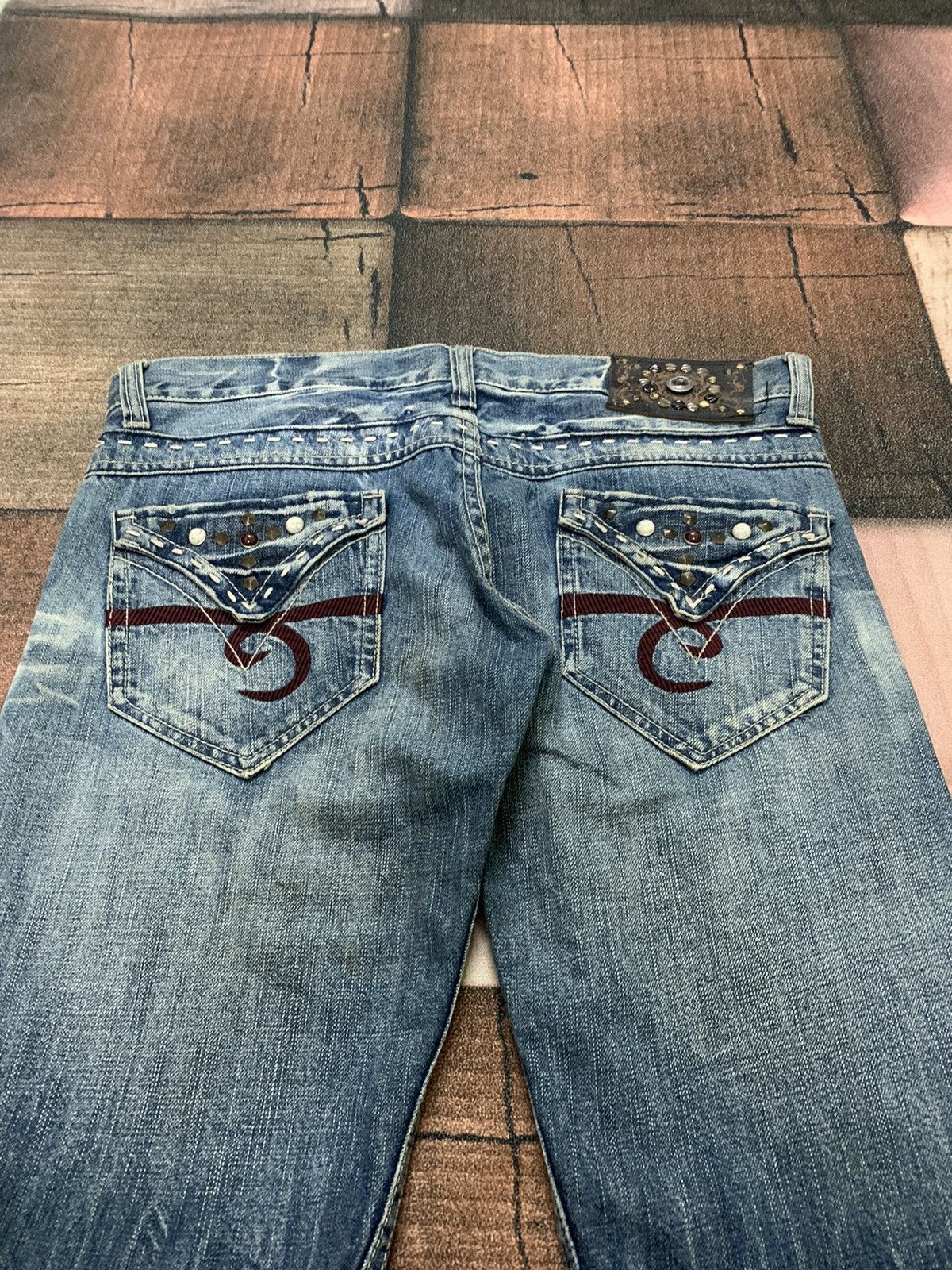 If Six Was Nine × Japanese Brand × Le Grande Bleu (L.G.B.) Flare ORIRIN stone wash faded season grunge style Size 33" - 13 Thumbnail