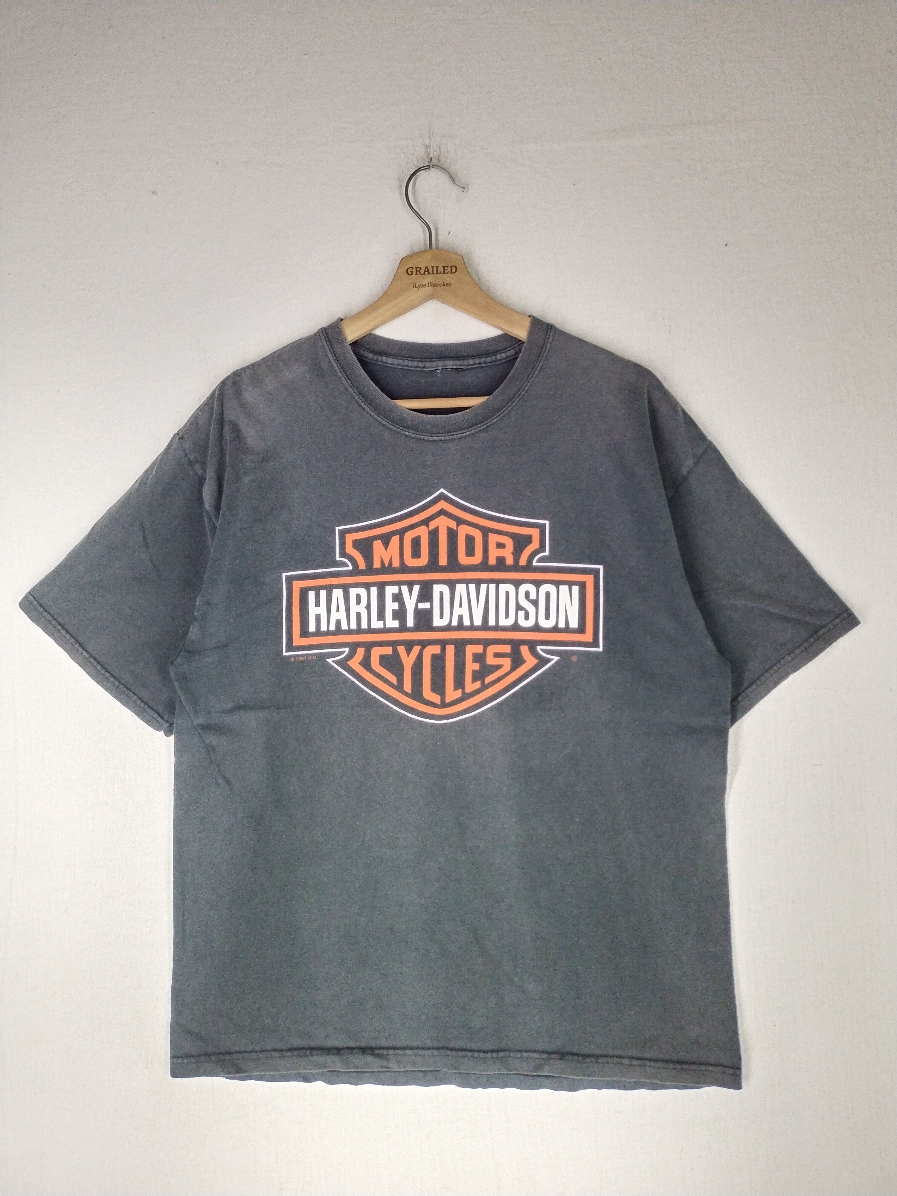 Harley Davidson Vintage HD Harley Davidson Box Logo Faded Shirt Tee Size US L / EU 52-54 / 3 - 4 Thumbnail