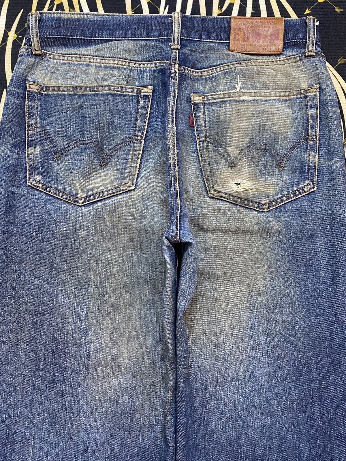 Edwin Vintage Japanese Brands Edwin503 Mud Wash Loose Jeans Size US 34 / EU 50 - 4 Thumbnail
