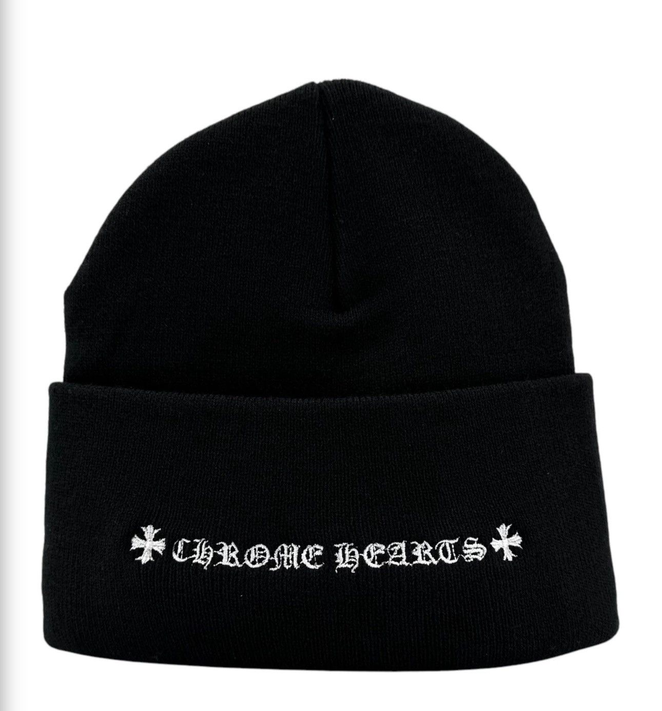 Chrome Hearts Chrome Hearts Embroidered CH Logo Beanie Black White Size ONE SIZE - 2 Thumbnail