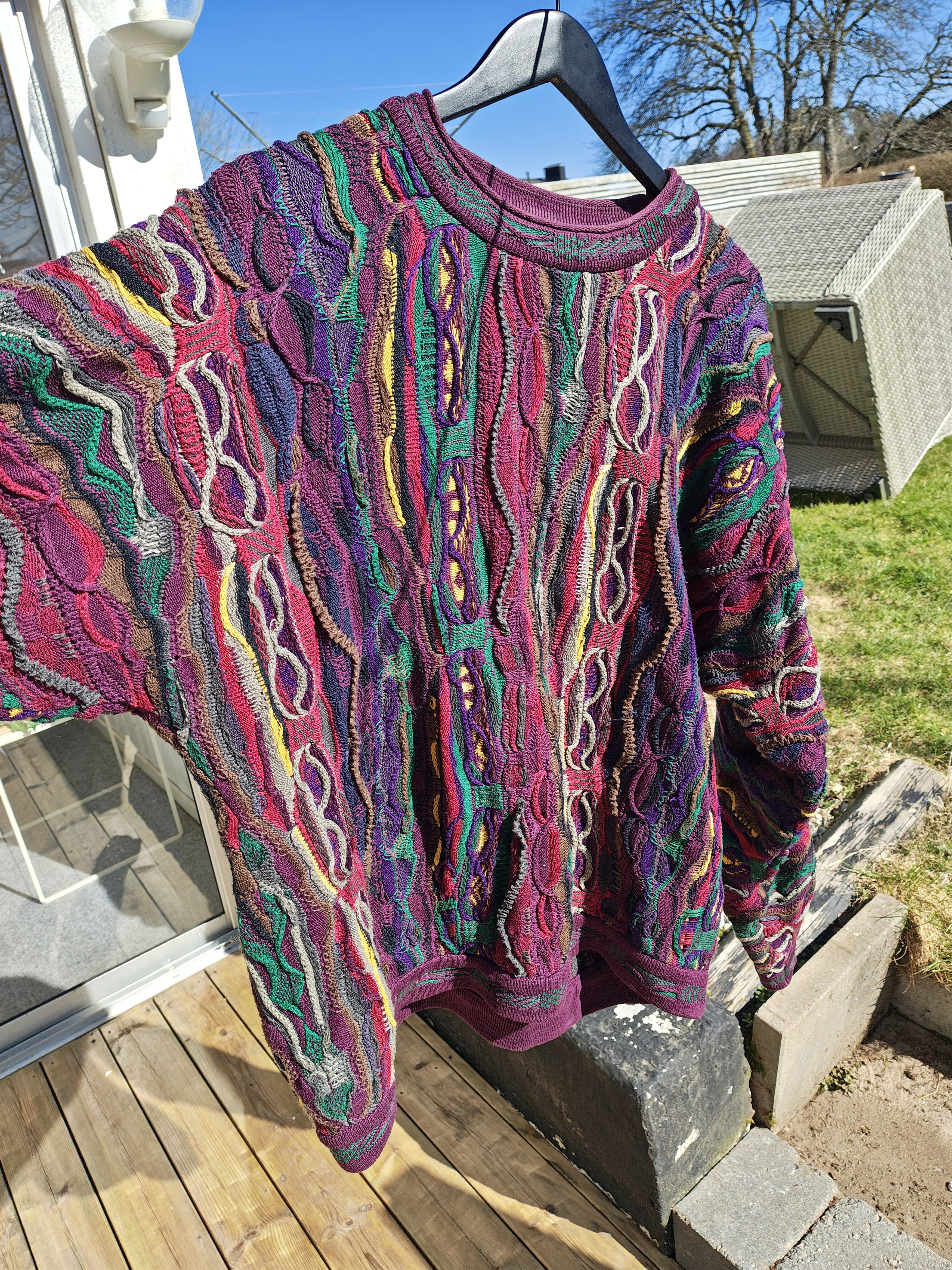 Coogi Coogi Vintage Sweater Burgundy/Purple Size US L / EU 52-54 / 3 - 1 Thumbnail