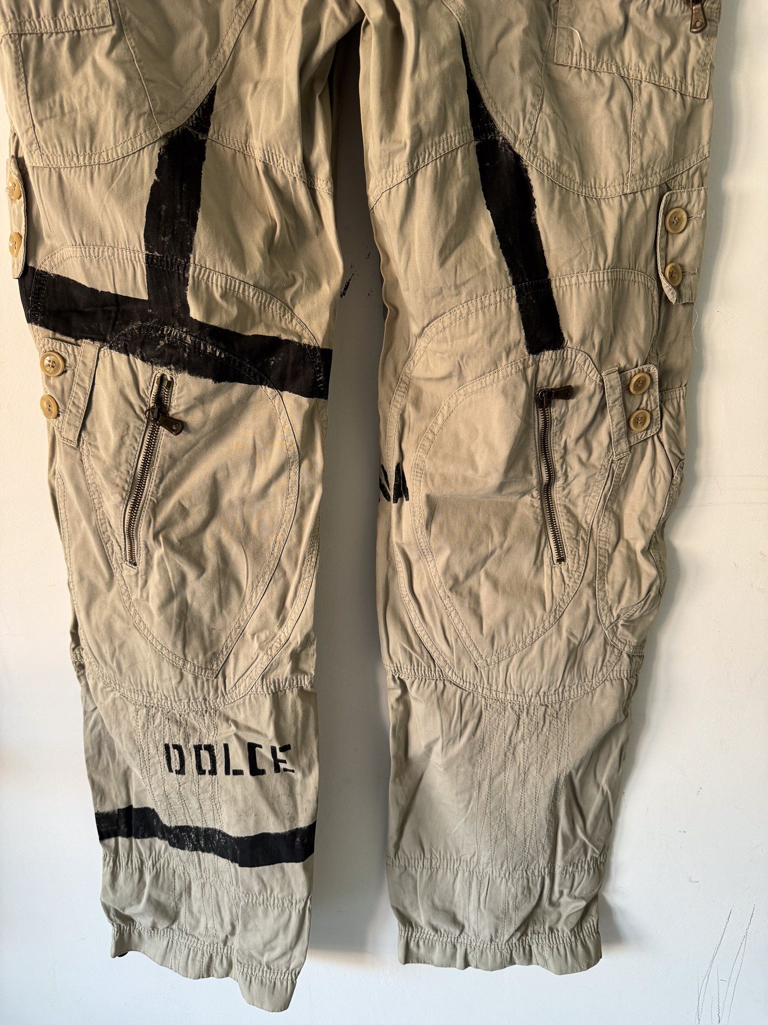 Dolce & Gabbana S/S 2004 RUNWAY CARGO ARMY PANTS Size US 36 / EU 52 - 7 Thumbnail