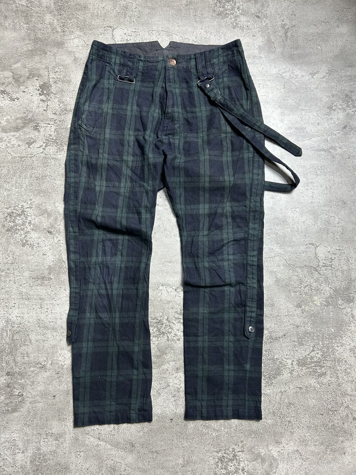 PPFM PPFM Plaid Strap Detail Pants Size 31 Size US 31 - 1 Thumbnail