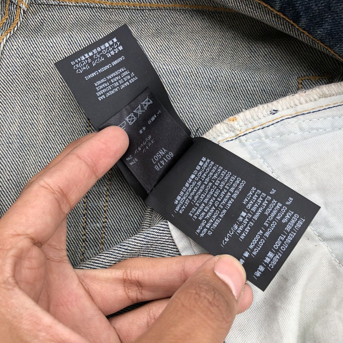 Saint Laurent Paris Saint Laurent Paris D21 M/SK-MW Skinny Jeans Size US 30 / EU 46 - 13 Thumbnail