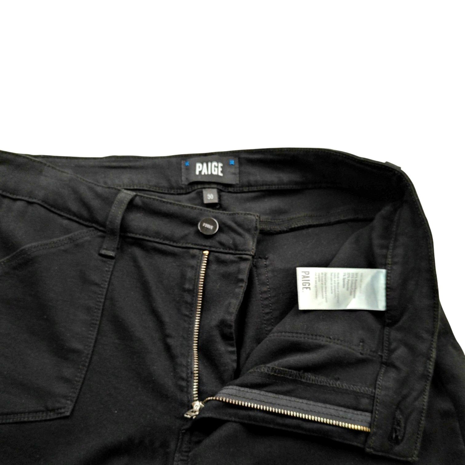 Paige Paige High Rise Genevieve Patch Pockets Black Shadow Jeans Size 30" / US 8 / IT 44 - 4 Thumbnail