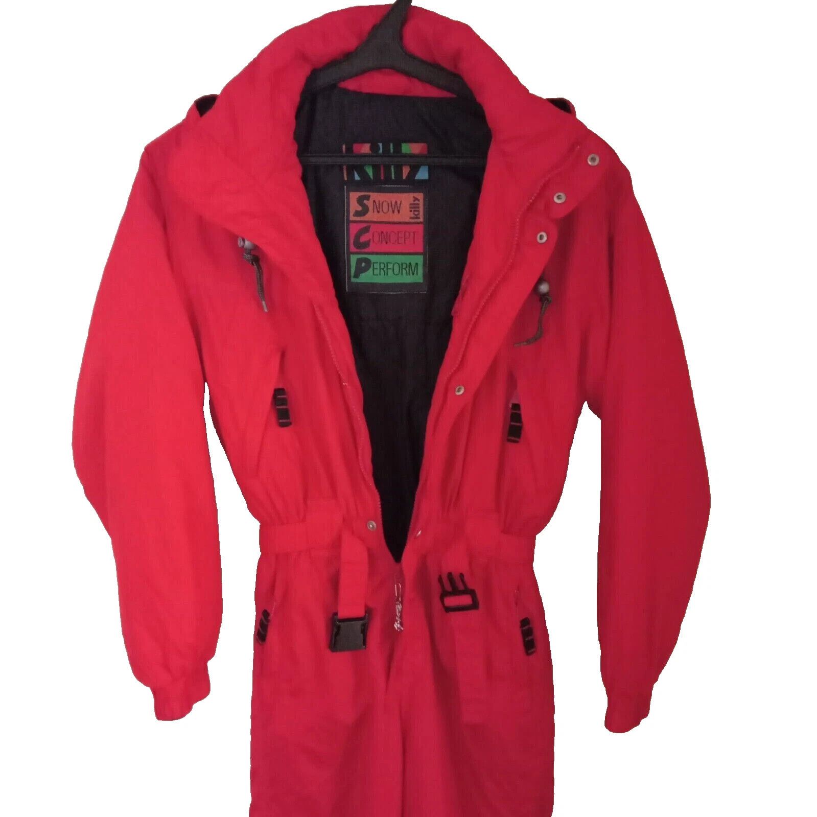 Other Vintage KILLY Red One Piece Ski Suit Snowsuit Sz 12 Size L / US 10 / IT 46 - 1 Thumbnail