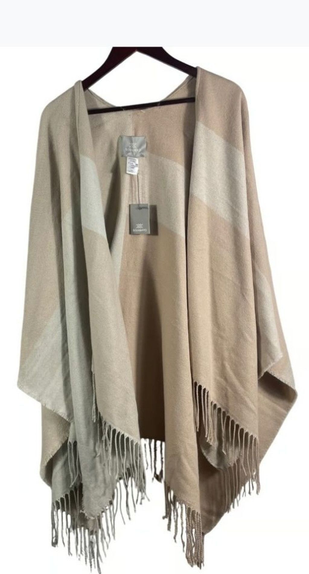 Soia & Kyo Soia & Kyo Neutral Colorblock Shawl Wrap NWT Size ONE SIZE - 1 Thumbnail