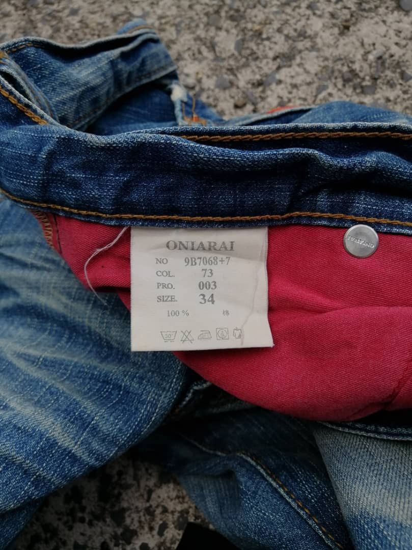 Designer × Japanese Brand Oniari Japan Nice Design Embroidered Denim Jeans Size US 34 / EU 50 - 8 Thumbnail