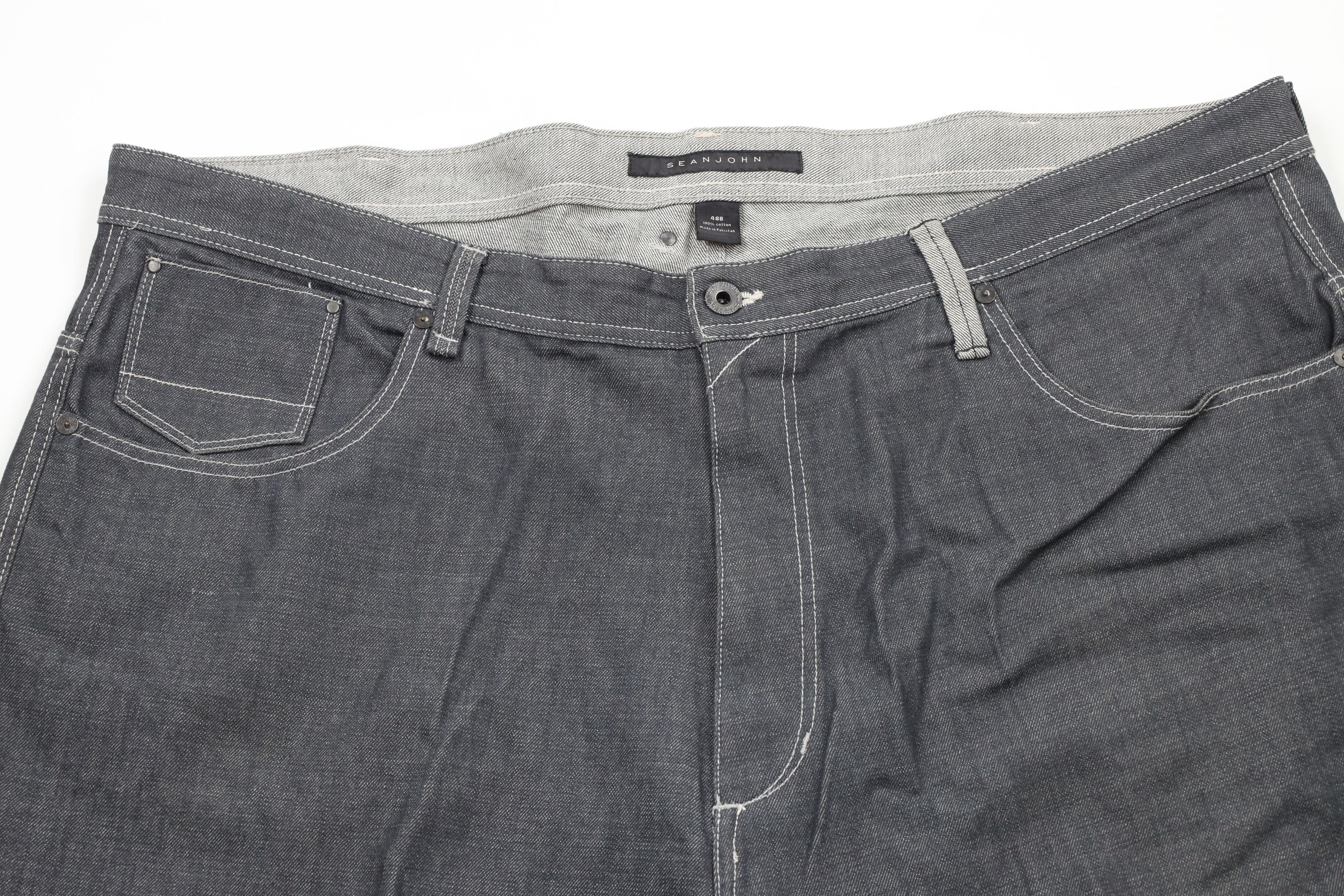 Sean John × Vintage Vintage Sean John Fit Hip Hop Denim Jean Shorts Jorts Gray Size US 44 / EU 60 - 2 Thumbnail