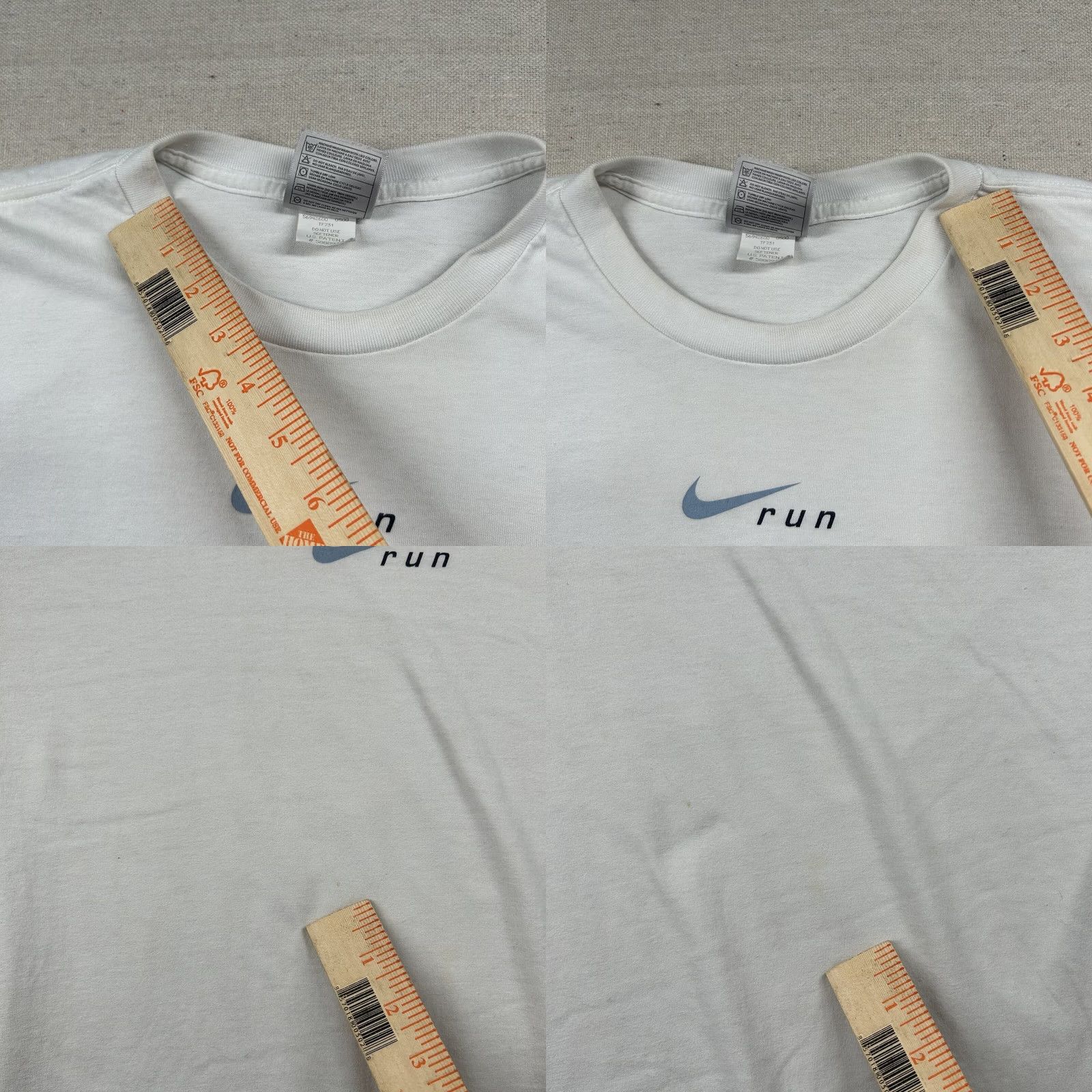 Nike VINTAGE Nike Shirt Womens M White Check Swoosh Basic USA 90s Size M / US 6-8 / IT 42-44 - 8 Thumbnail