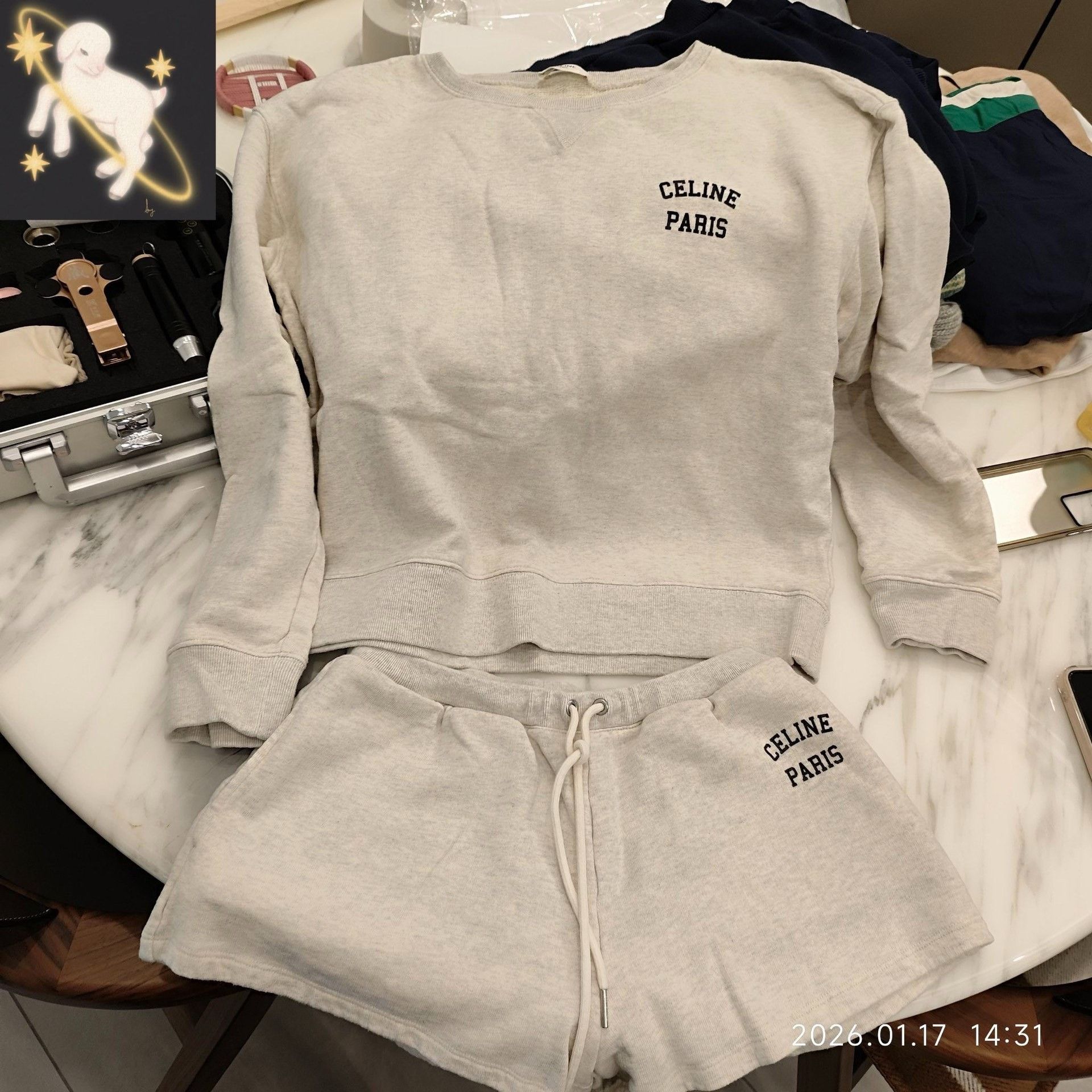 Celine Celine Retro Gray Hoodie L Women Size L / US 10 / IT 46 - 1 Thumbnail