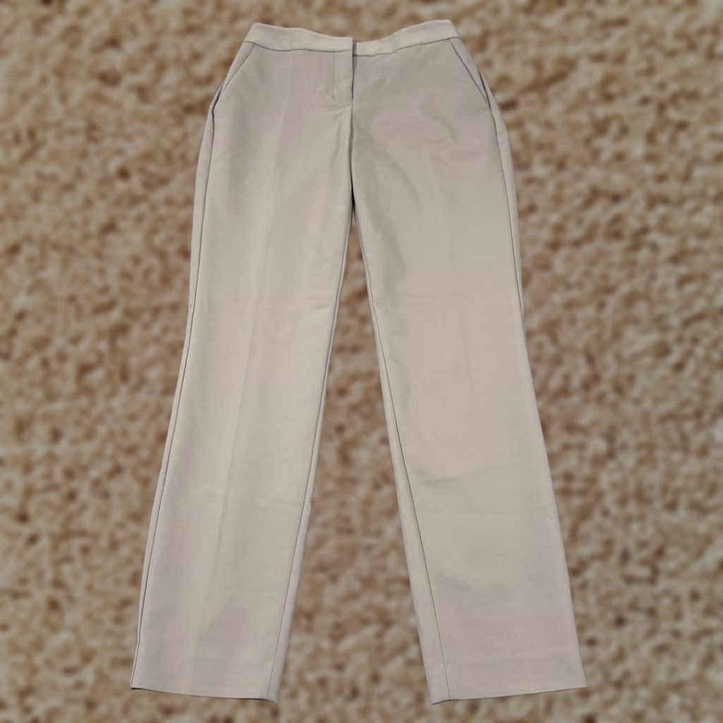 Express Express Columnist Mid Rise Pants Womens 0 Beige NWT Slim Bootcut Flat Front 26x27.5 Modern Dress Pants Size 25" / US 0 / IT 36 - 1 Thumbnail