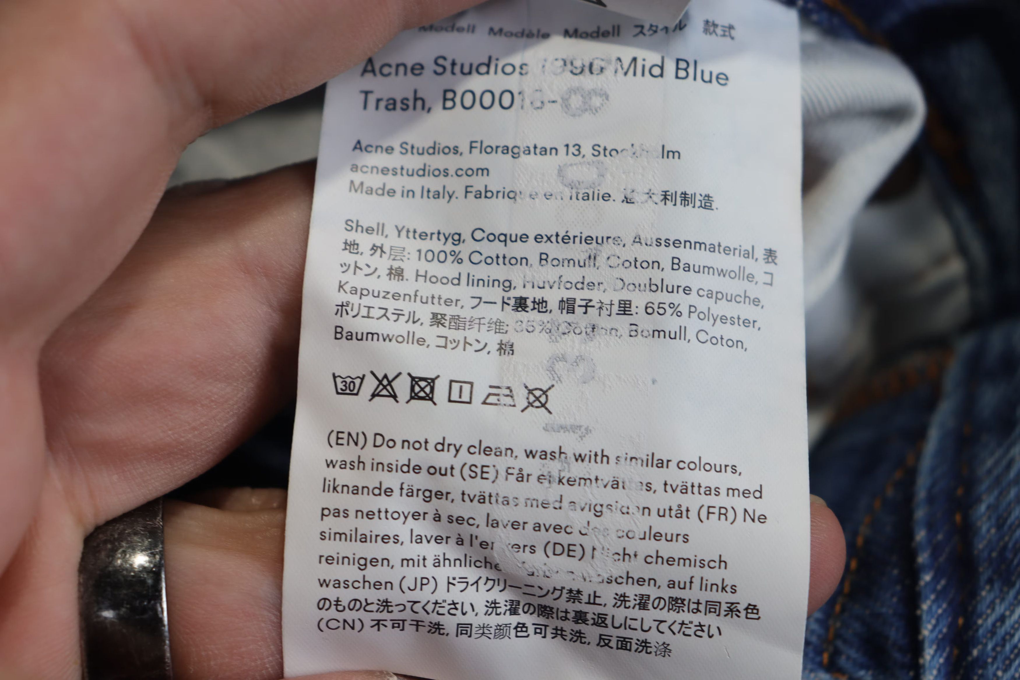 Acne Studios o1rshd10124 1996 Trash Jeans in Mid Blue Size US 30 / EU 46 - 11 Thumbnail