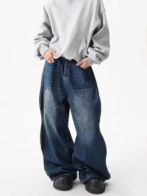 Japanese Brand Vintage Hip Hop Harajuku Cowboy Wavy Pants Jeans y2k 90’s Size US 32 / EU 48 - 7 Thumbnail
