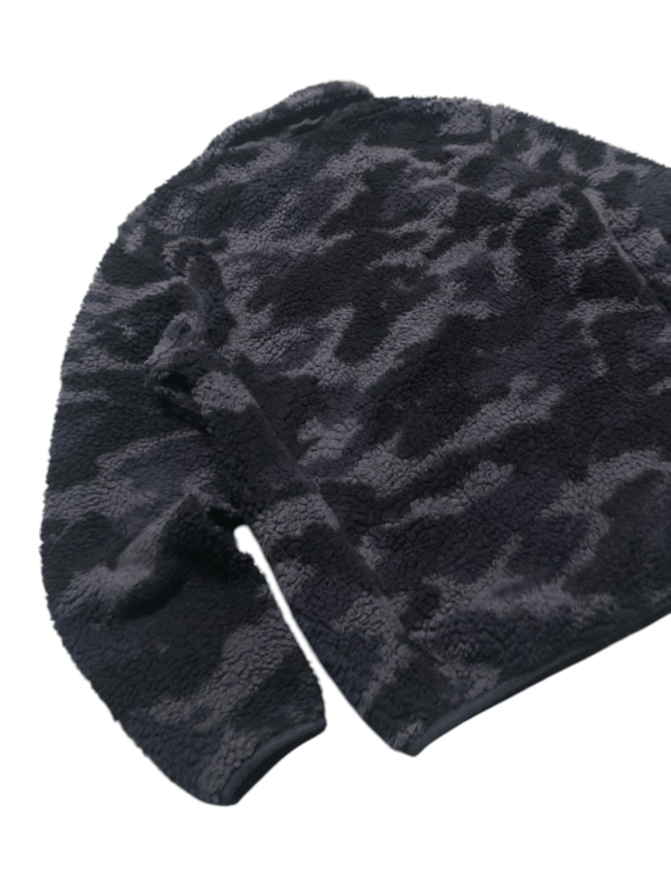 Japanese Brand × Lemaire × Uniqlo Uniqlo Deep Pile Fleece Zipper Jacket Black Camouflage Size US S / EU 44-46 / 1 - 8 Thumbnail