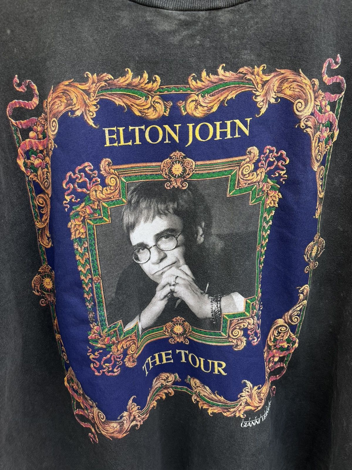Vintage vintage 90s elton john versace tee Size US XL / EU 56 / 4 - 4 Thumbnail