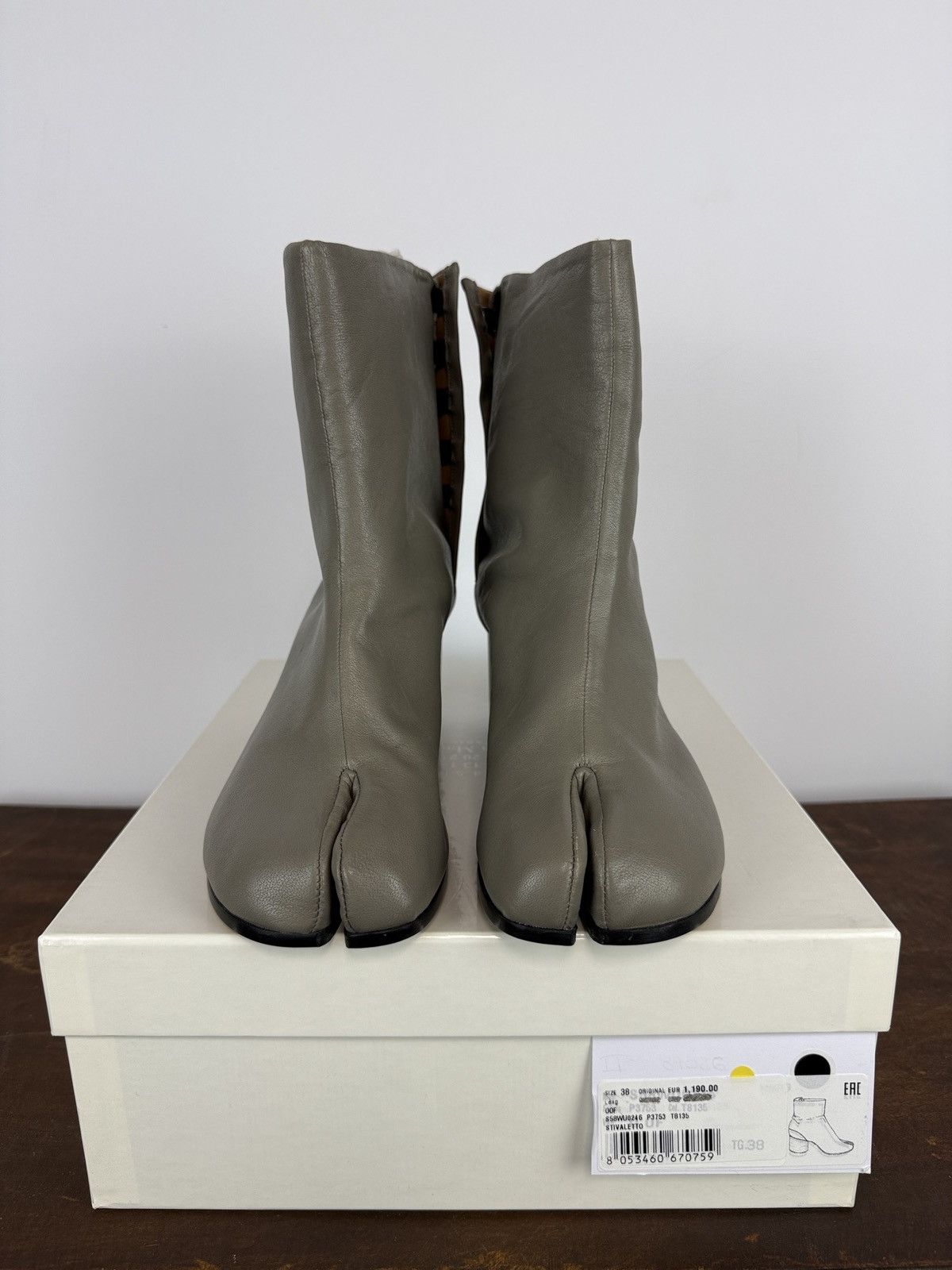 Maison Margiela Taupe Maison Martin Margiela Tabi ankle boots (new with box) Size US 7.5 / IT 37.5 - 2 Thumbnail