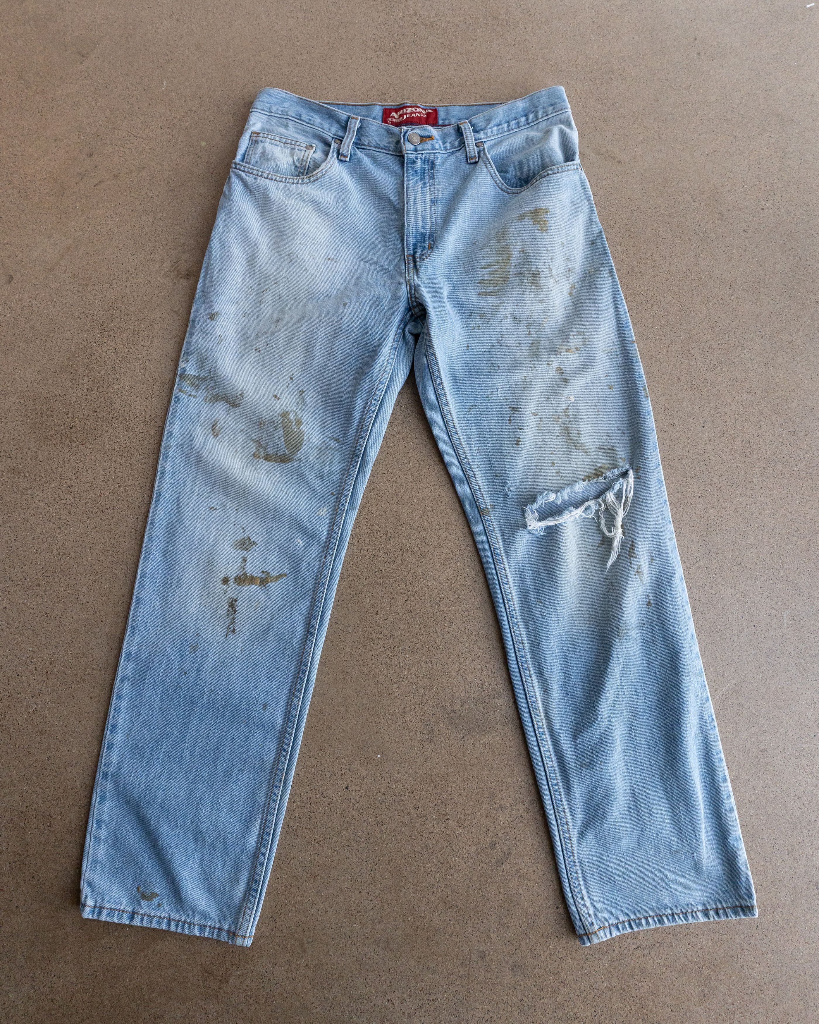 Vintage 00s Arizona Jeans Men's 32 Paint Splatter Distressed
