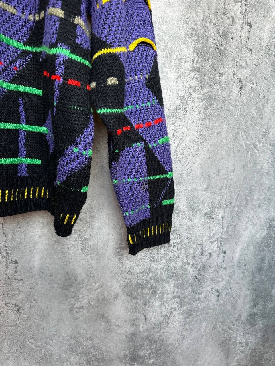 Coogi Hilton Coogi Style Knit Sweater USA 90s Acrylic Cubist Face Size US XL / EU 56 / 4 - 9 Thumbnail