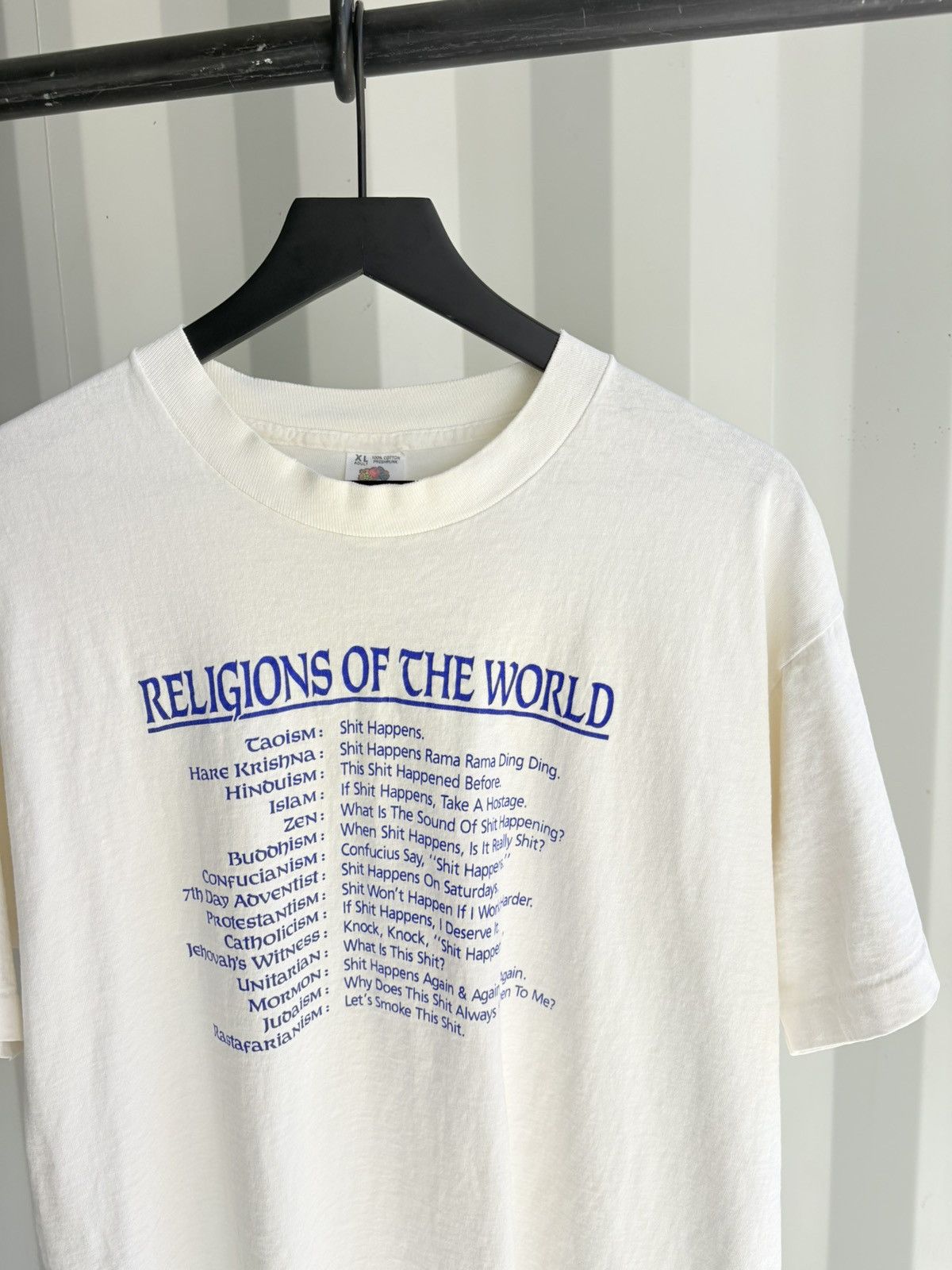 Vintage Thrashed Religions Faded Distressed Shirt GRUNGE Size US XL / EU 56 / 4 - 1 Thumbnail