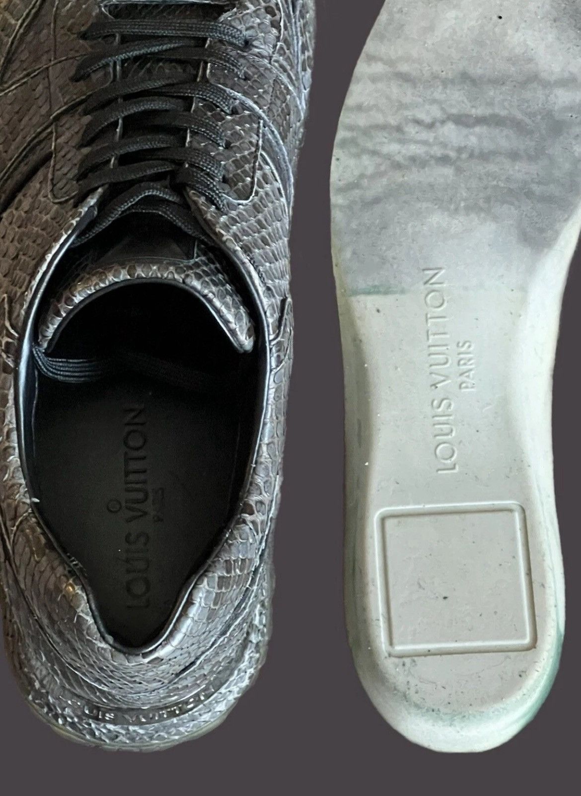Louis Vuitton LOUIS VUITTON⚡️Size 10UK/11US "Run Away" Python sneakers Size US 11 / EU 44 - 7 Thumbnail