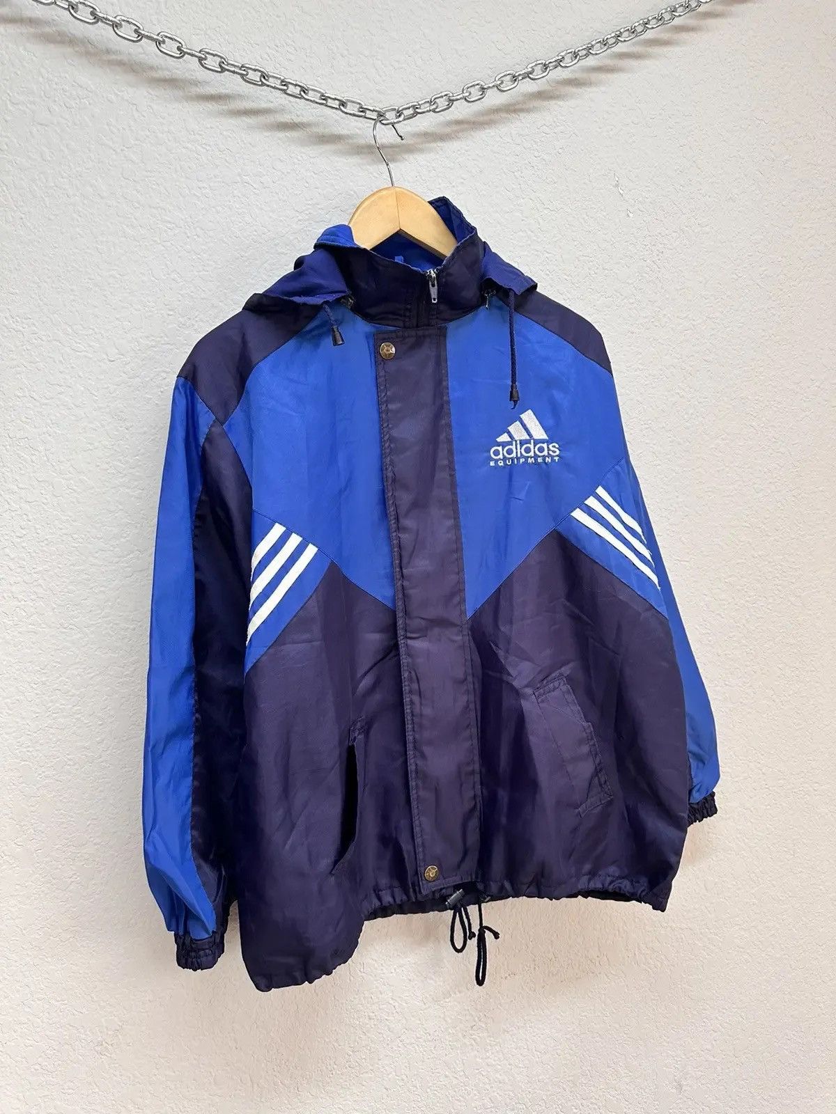Adidas × Japanese Brand × Vintage 1980s ADIDAS EQUIPMENT WINDBREAKER EMBROIDERED LOGO Size US M / EU 48-50 / 2 - 6 Thumbnail