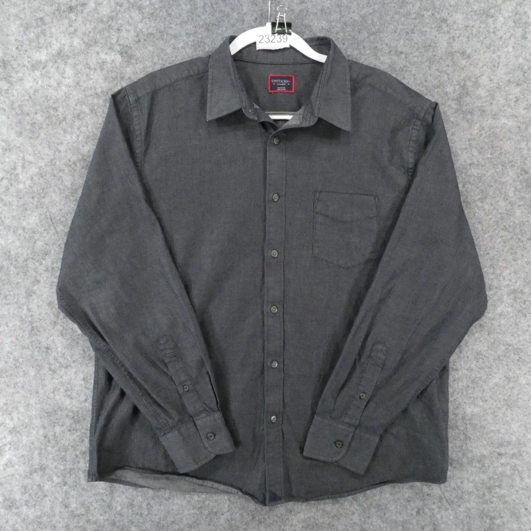 UNTUCKit UNTUCKit Shirt Mens XL Long Sleeve Button Up Gray Size US XL / EU 56 / 4 - 2 Thumbnail