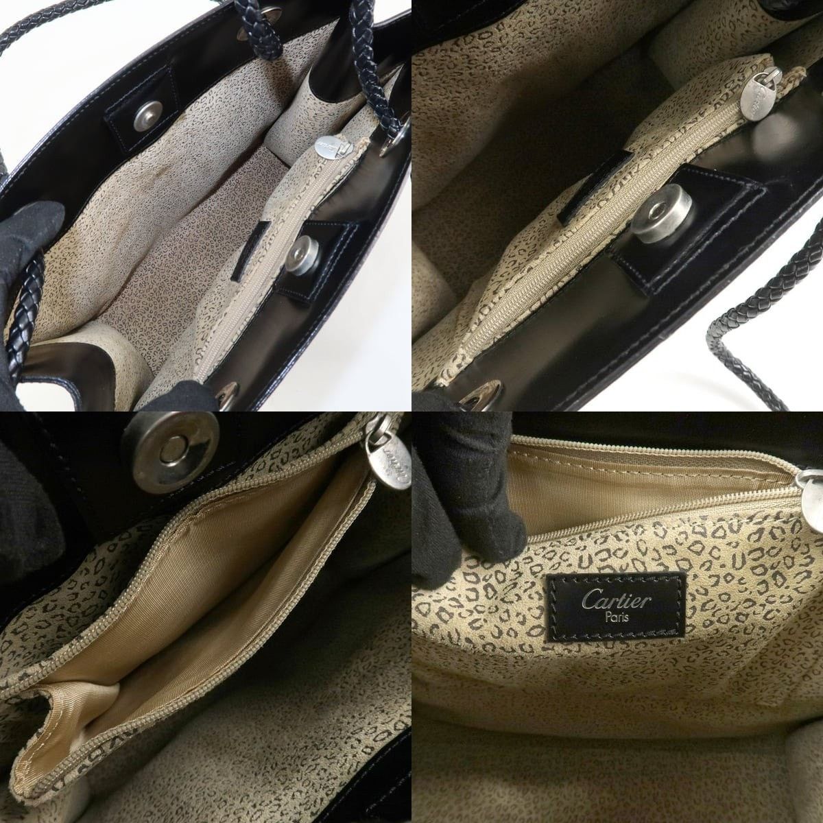 Cartier Cartier Leather Shoulder Tote Black Size ONE SIZE - 7 Thumbnail