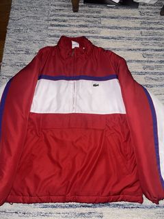 Supreme Lacoste Track Jacket Red