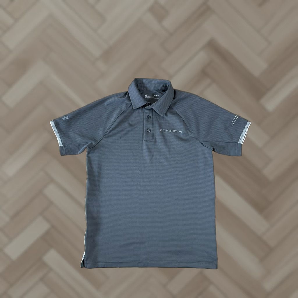 Under Armour Under Armour Golf Polo Shirt Mens Small Gray Polo Shirt Regular Short Sleeve Collared Button Closure Activewear Polyester Golf Size US S / EU 44-46 / 1 - 1 Thumbnail