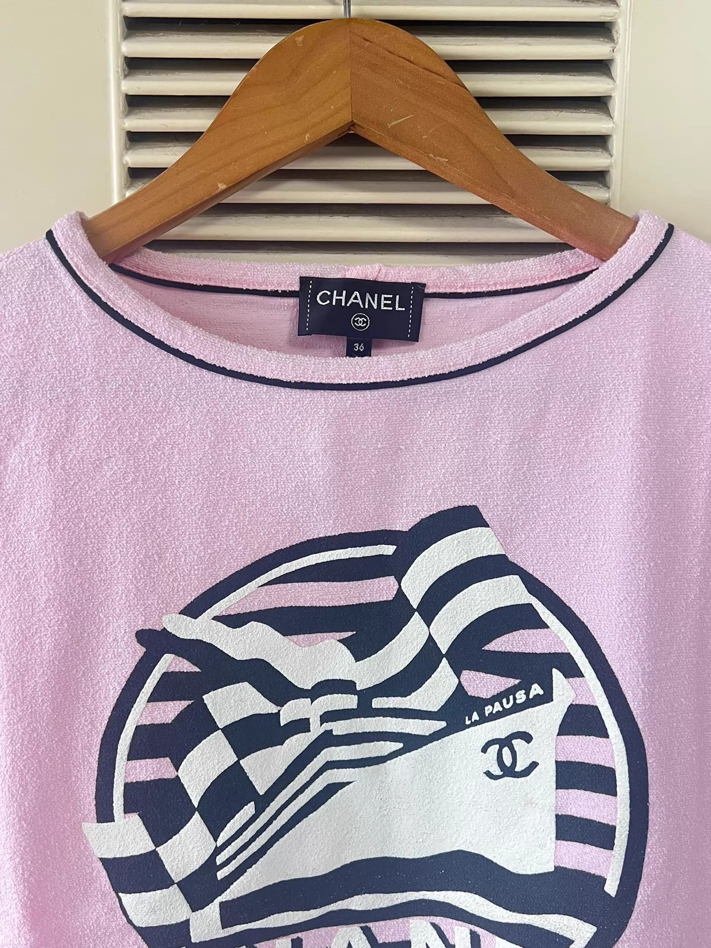 Chanel Chanel Pink Black White Colorblock Cruise Sailboat Tee 36 Size XS / US 0-2 / IT 36-38 - 3 Thumbnail