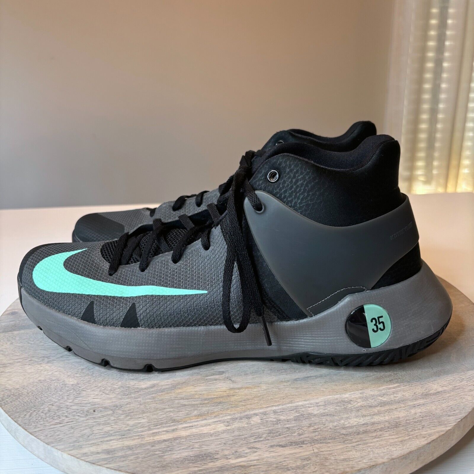 Nike Nike Men's KD Trey 5 VI Grey Green Glow Sneakers Size 11.5 Size US 11.5 / EU 44-45 - 5 Thumbnail
