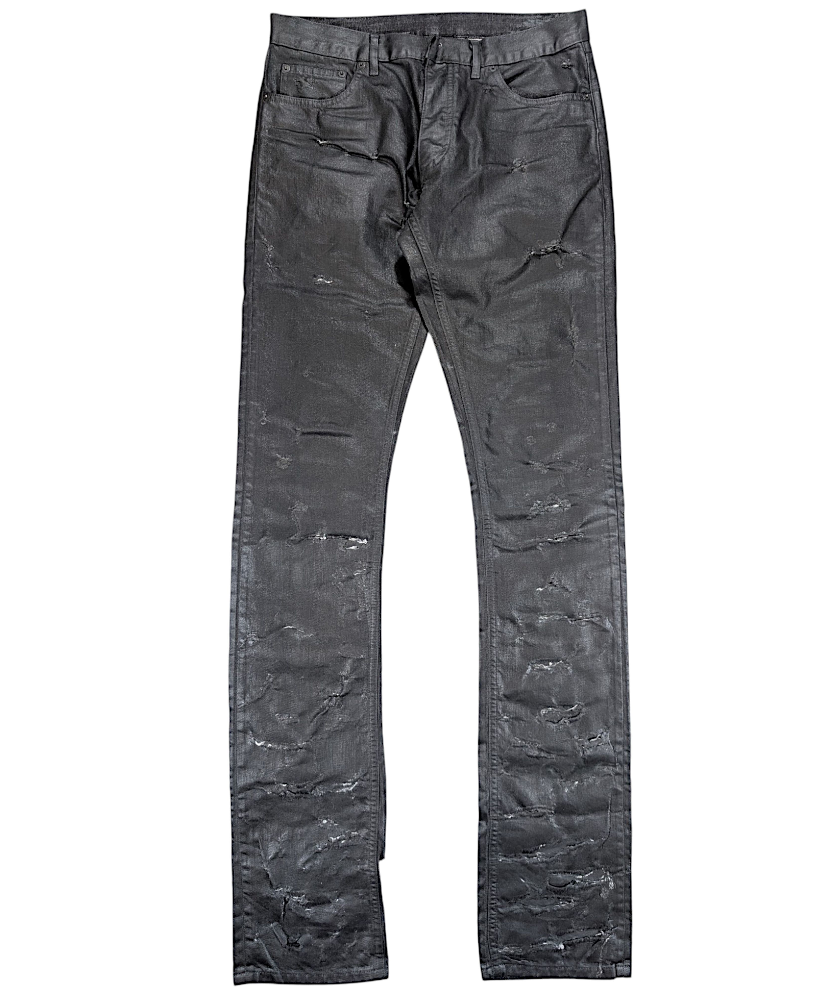Dior × Hedi Slimane DIOR HOMME SS04 STRIP DENIM WAX JEANS | Grailed
