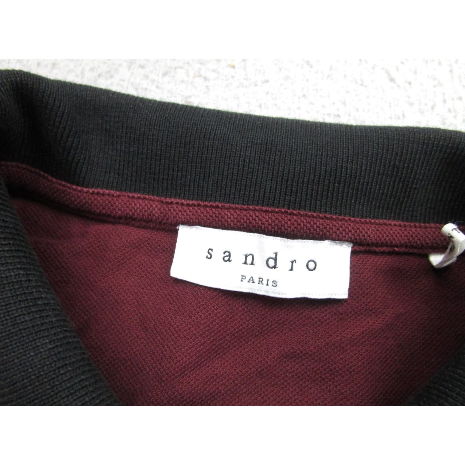 Sandro Sandro Polo Shirt Mens Small Red Black Cotton Short Sleeve Point Collar Paris Size US S / EU 44-46 / 1 - 4 Thumbnail