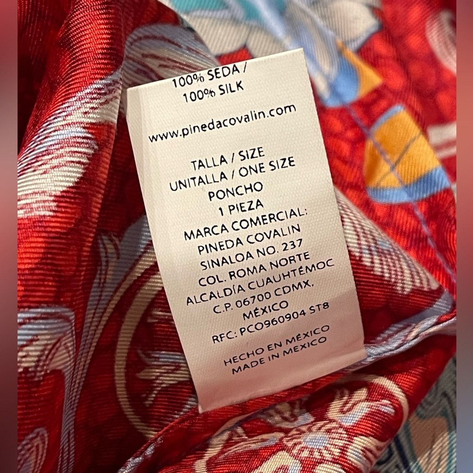 Other Pineda Covalin~Dreamcatcher poncho100% Silk~Open Size ONE SIZE - 8 Thumbnail