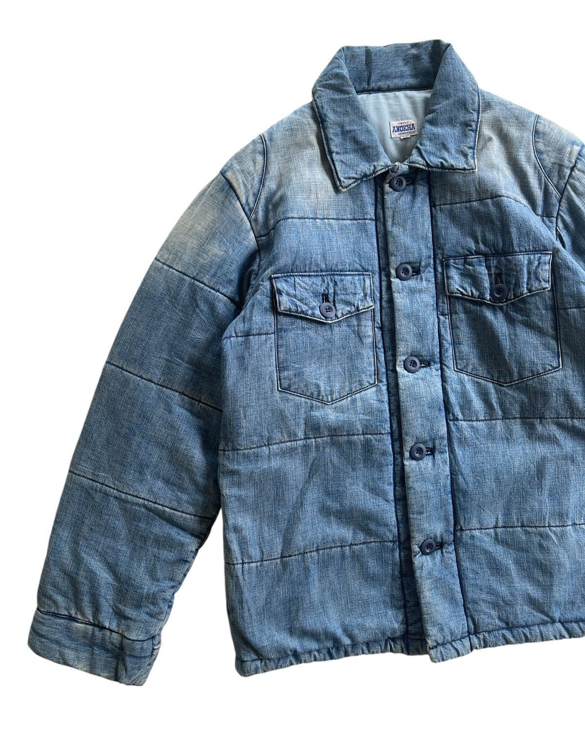 Japanese Brand Vintage Anokha Denim Down Jacket Size US M / EU 48-50 / 2 - 12 Thumbnail