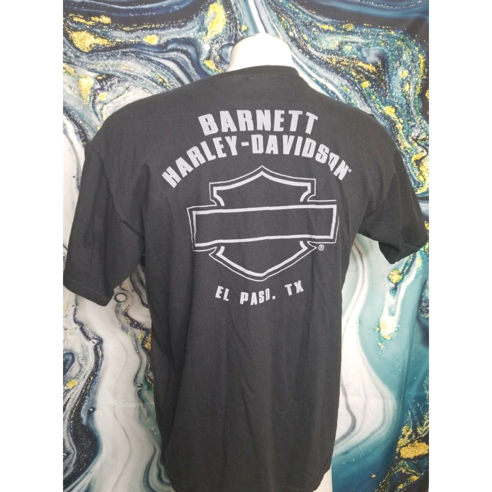 Harley Davidson Harley-Davidson T-Shirt Mens L Black 2011 El Paso TX Let's Ride Graphic Size US L / EU 52-54 / 3 - 3 Thumbnail