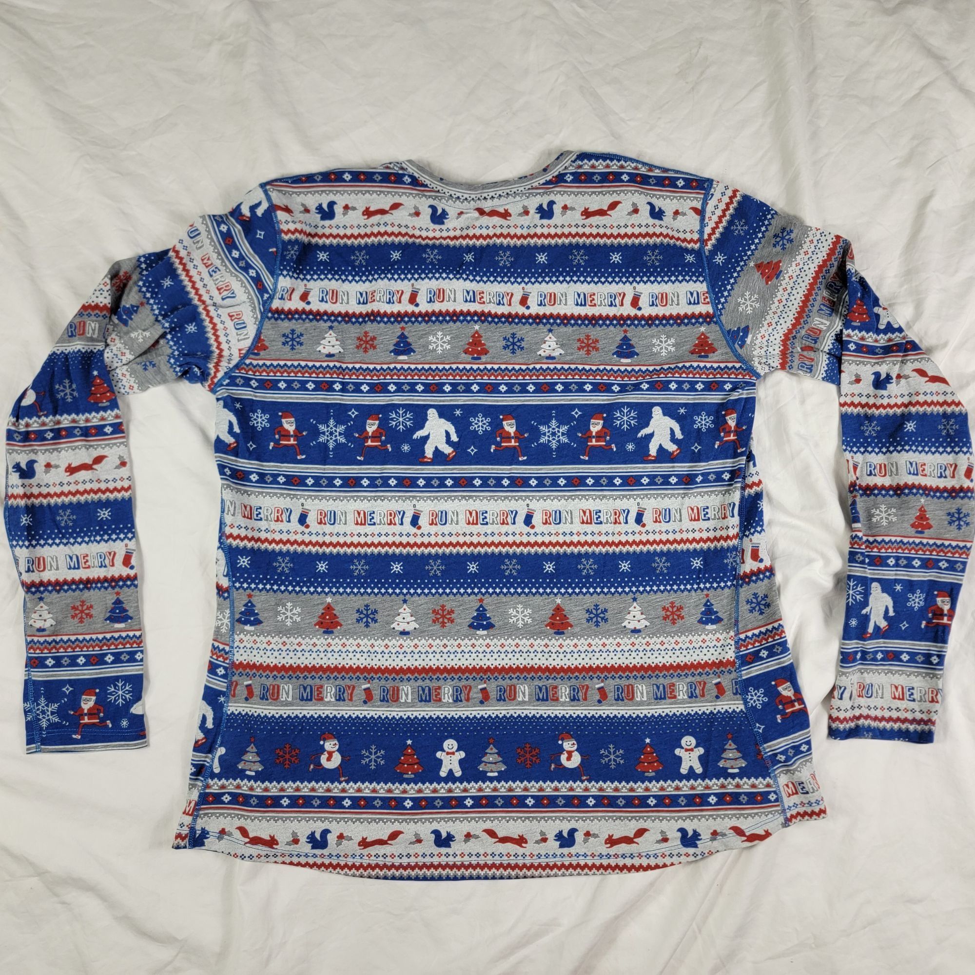 Brooks Brooks Run Merry Christmas Distance Womens XL Blue Shirt Ho Size XL / US 12-14 / IT 48-50 - 1 Thumbnail