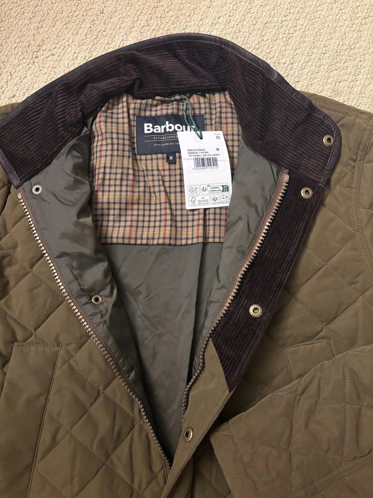 Barbour BARBOUR Lydford Tattersall Quilted Jacket Size US M / EU 48-50 / 2 - 5 Thumbnail
